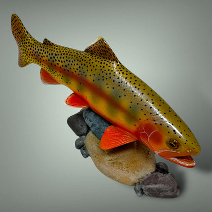 Golden Trout 12” pedestal mount sculpture