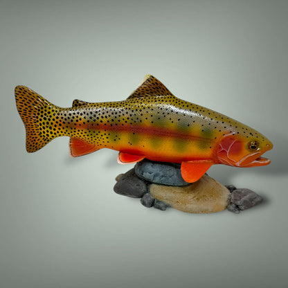 Golden Trout 12” pedestal mount sculpture