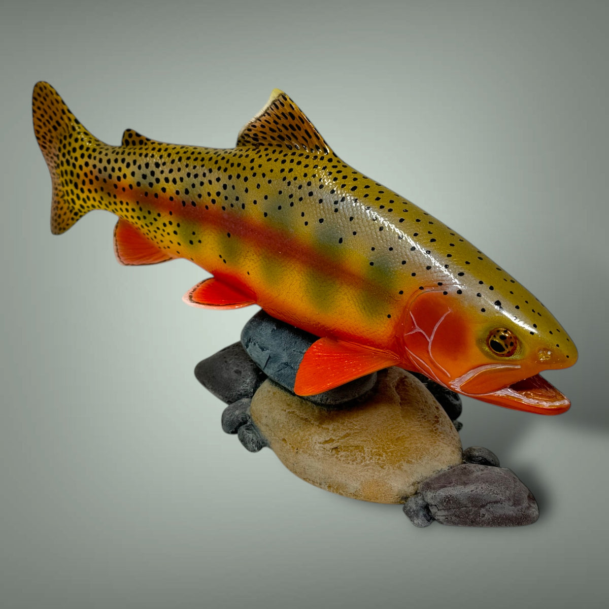 Golden Trout 12” pedestal mount sculpture