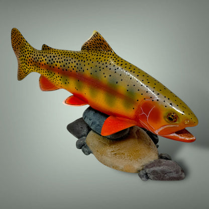 Golden Trout 12” pedestal mount sculpture