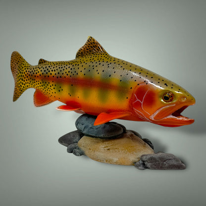 Golden Trout 12” pedestal mount sculpture