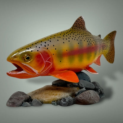 Golden Trout 12” pedestal mount sculpture