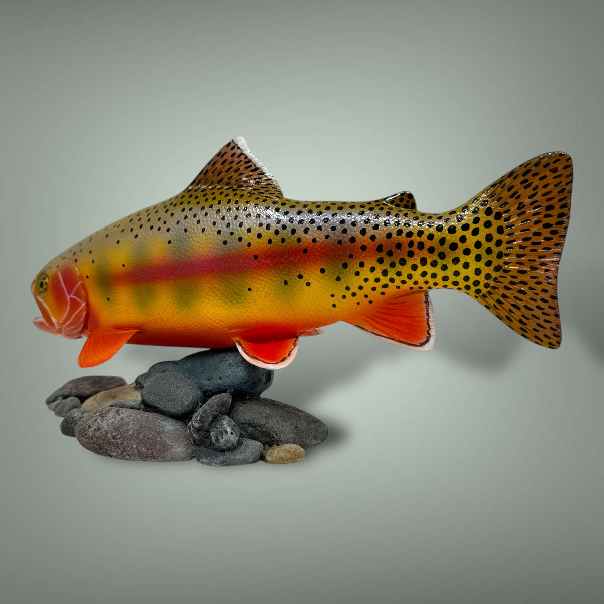 Golden Trout 12” pedestal mount sculpture