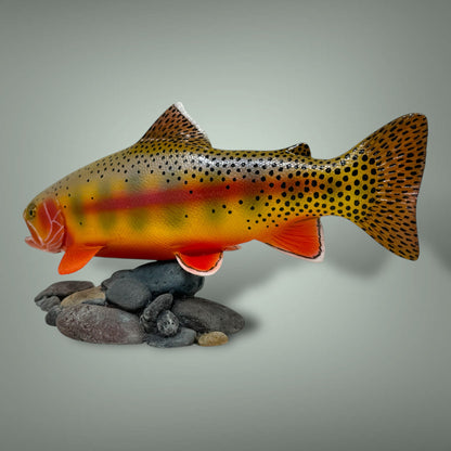 Golden Trout 12” pedestal mount sculpture