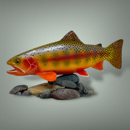 Golden Trout 12” pedestal mount sculpture