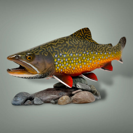 Brook Trout Sculpture 12” pedestal mount