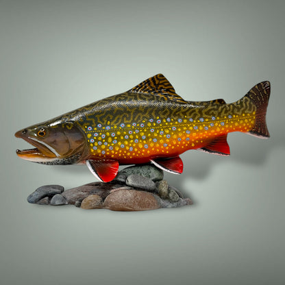 Brook Trout Sculpture 12” pedestal mount