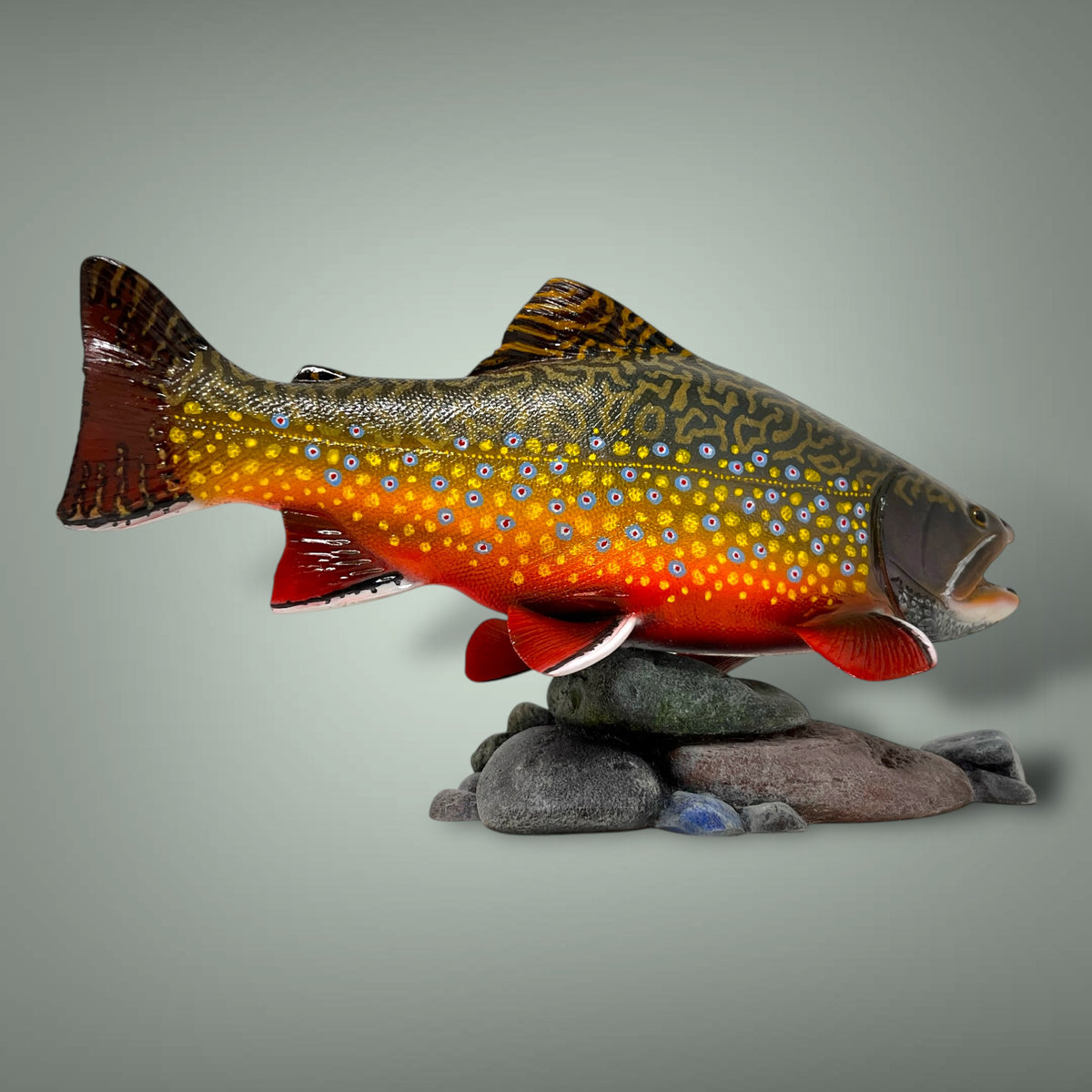 Brook Trout Sculpture 12” pedestal mount