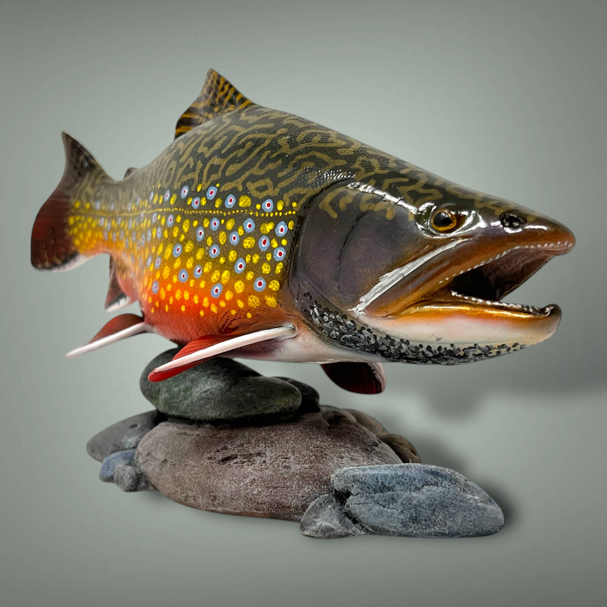 Brook Trout Sculpture 12” pedestal mount