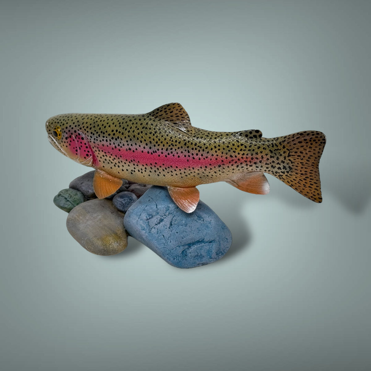 Rainbow Trout 7” pedestal mount sculpture