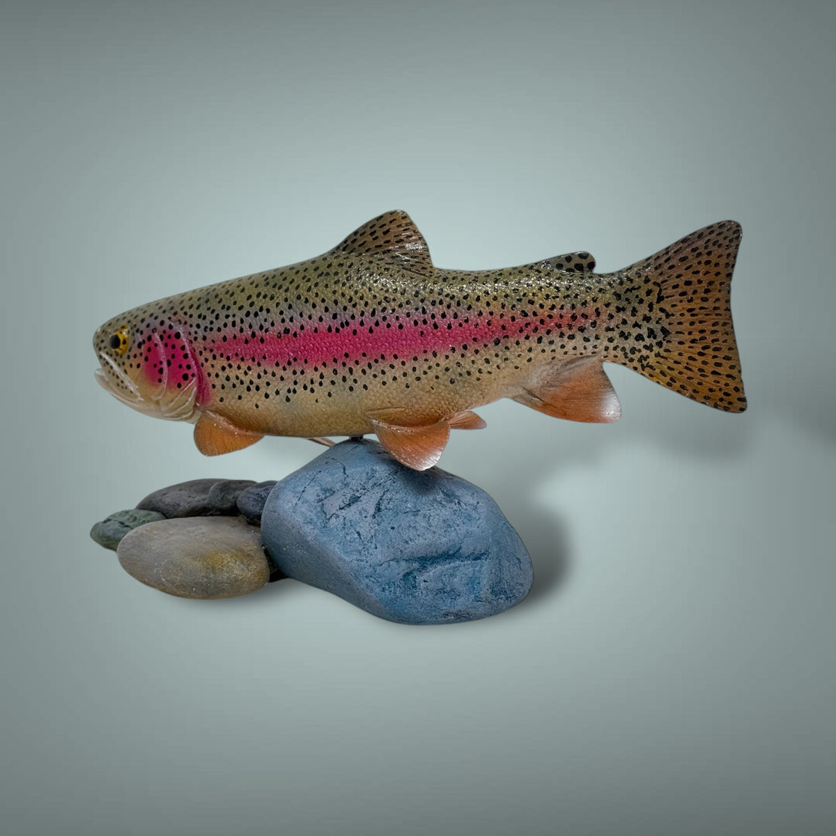 Rainbow Trout 7” pedestal mount sculpture