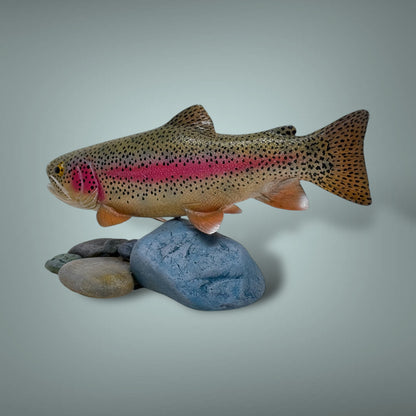 Rainbow Trout 7” pedestal mount sculpture