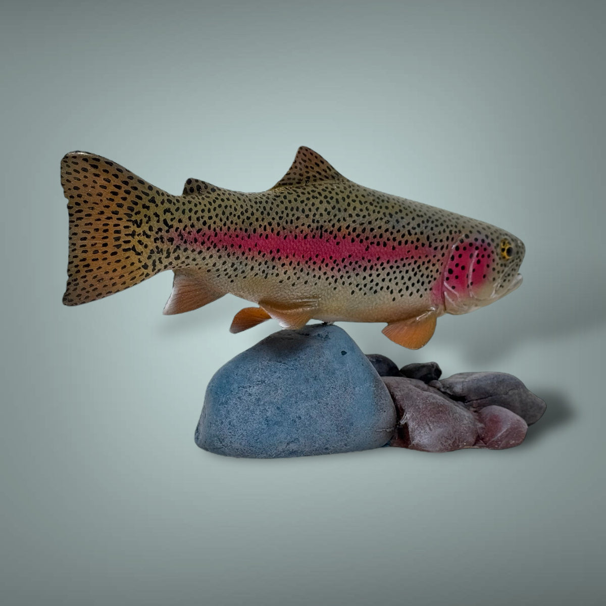 Rainbow Trout 7” pedestal mount sculpture