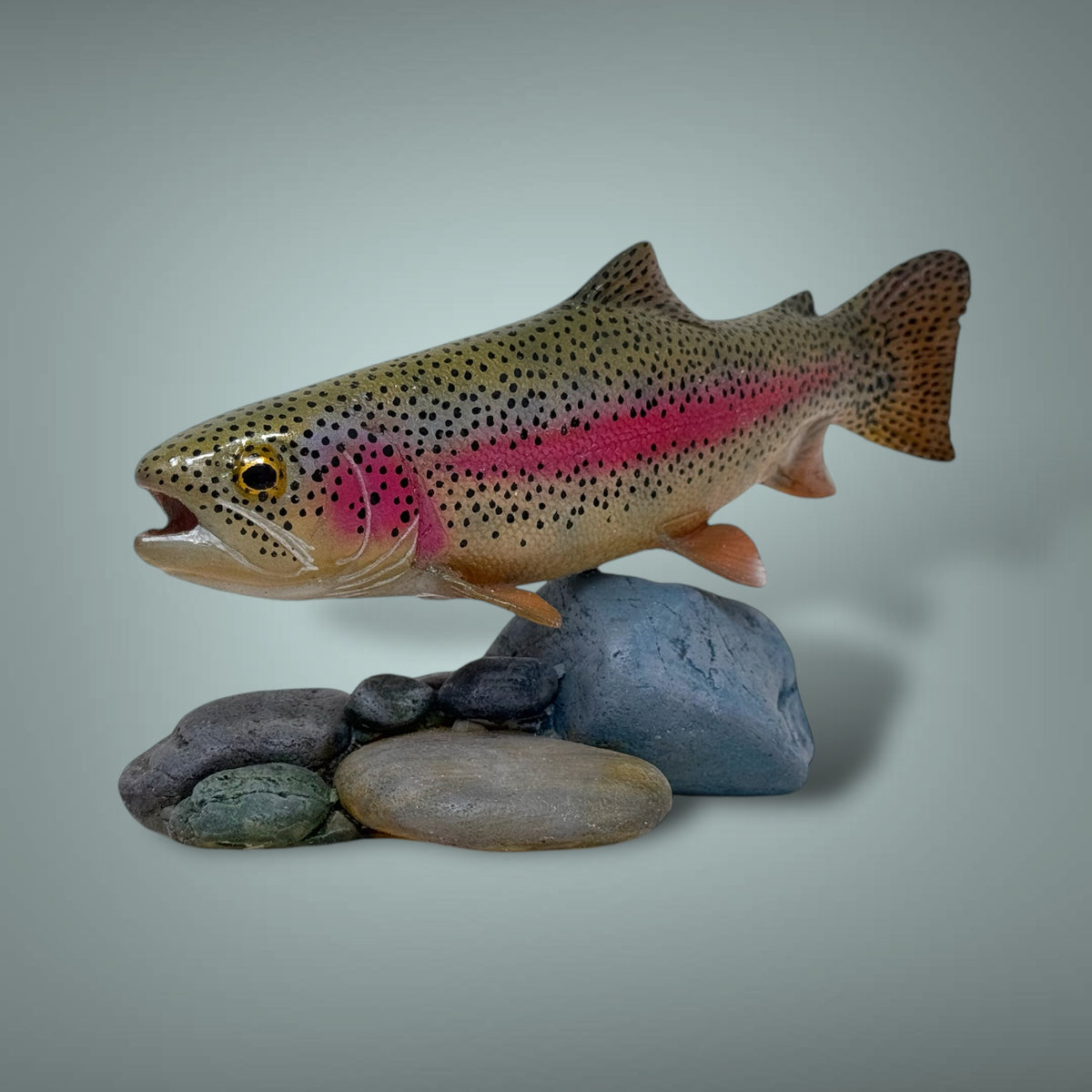 Rainbow Trout 7” pedestal mount sculpture