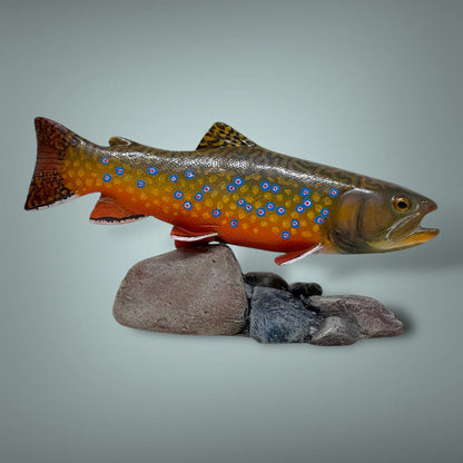 Brook Trout 7” pedestal mount sculpture