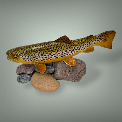 Brown Trout 7” pedestal mount sculpture