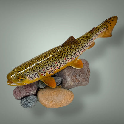 Brown Trout 7” pedestal mount sculpture