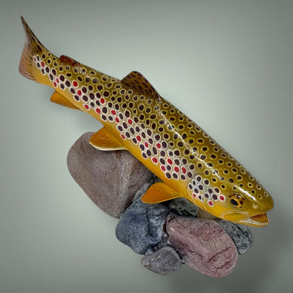 Brown Trout 7” pedestal mount sculpture