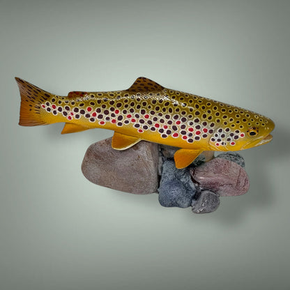Brown Trout 7” pedestal mount sculpture