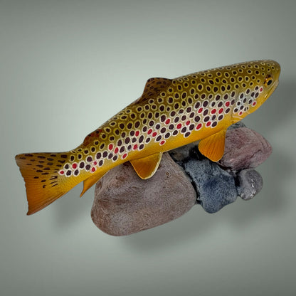 Brown Trout 7” pedestal mount sculpture