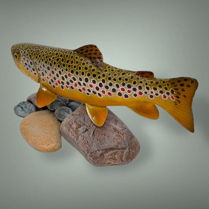 Brown Trout 7” pedestal mount sculpture