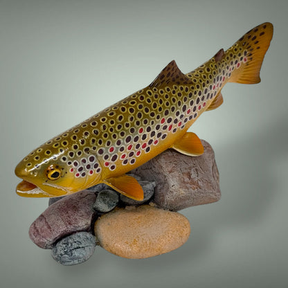 Brown Trout 7” pedestal mount sculpture