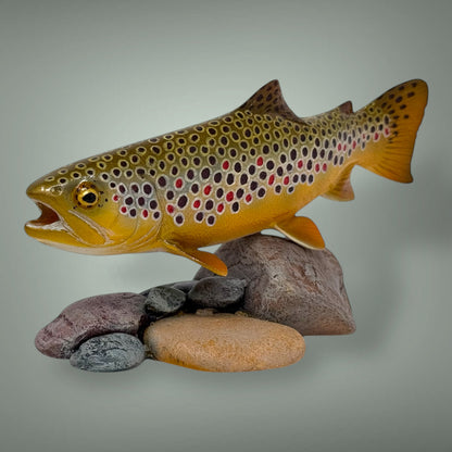 Brown Trout 7” pedestal mount sculpture