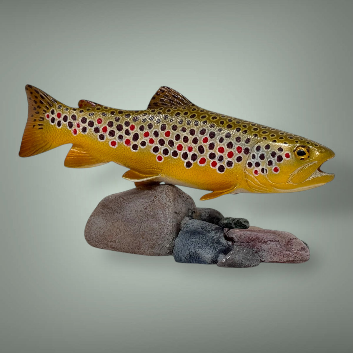 Brown Trout 7” pedestal mount sculpture