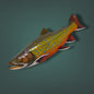 Hand Carved Brook Trout Wall Art 21”