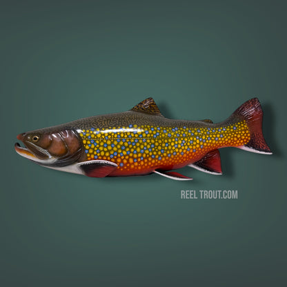 Hand Carved Brook Trout Wall Art 21”