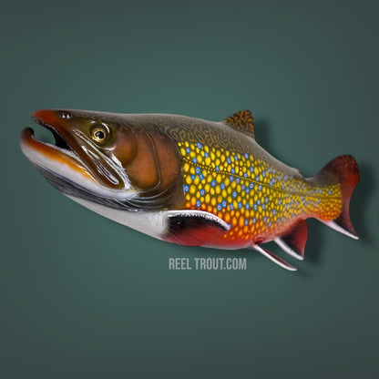 Hand Carved Brook Trout Wall Art 21”