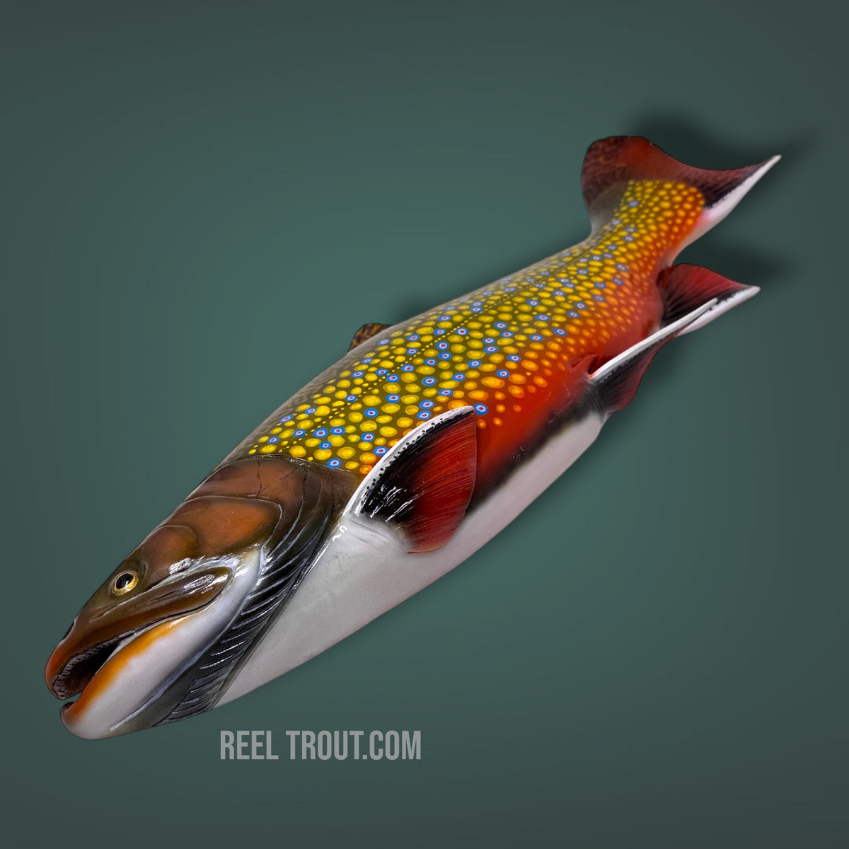 Hand Carved Brook Trout Wall Art 21”