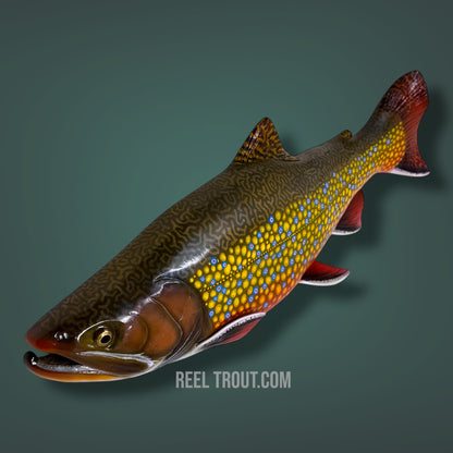 Hand Carved Brook Trout Wall Art 21”