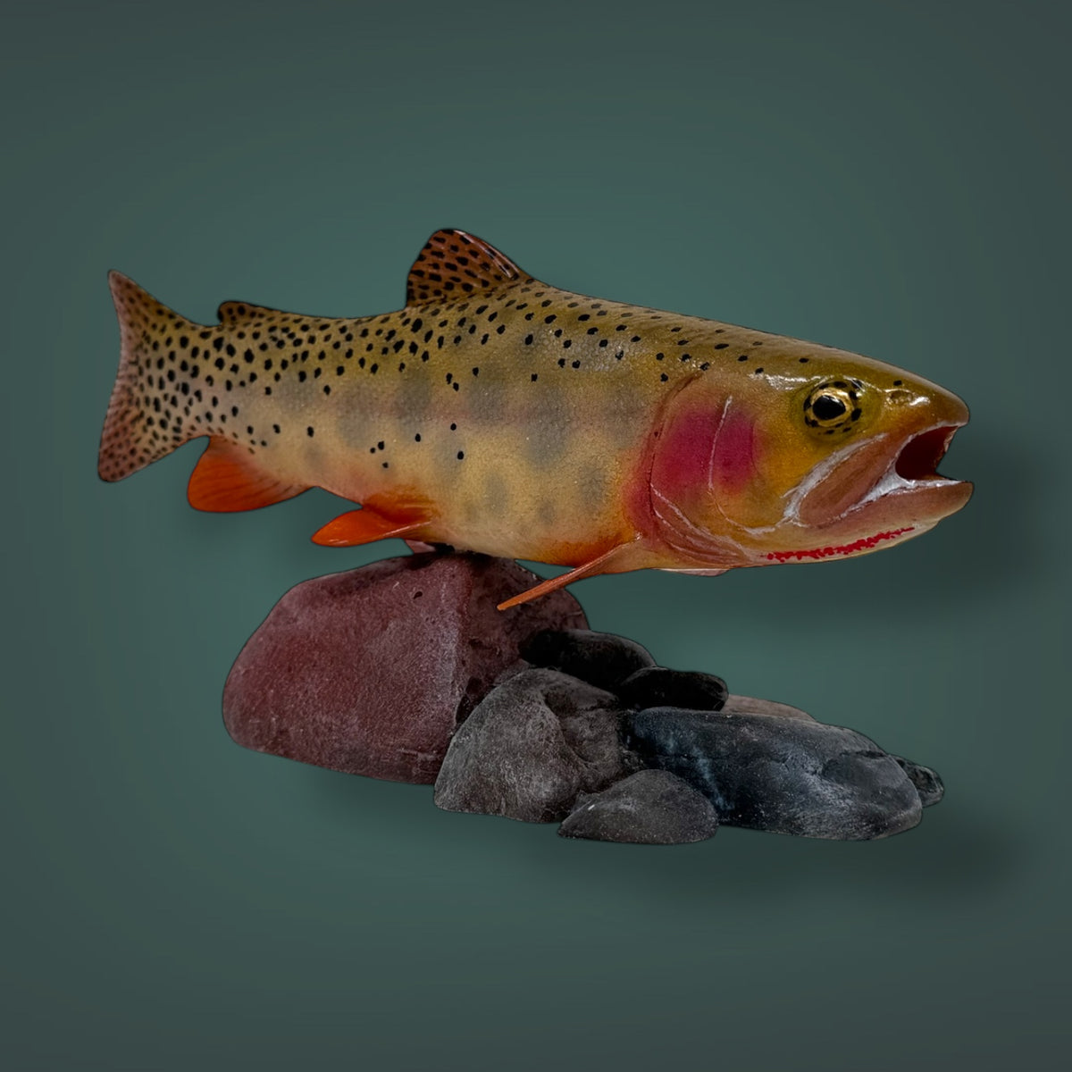 Cutthrout Trout 7” pedestal mount sculpture