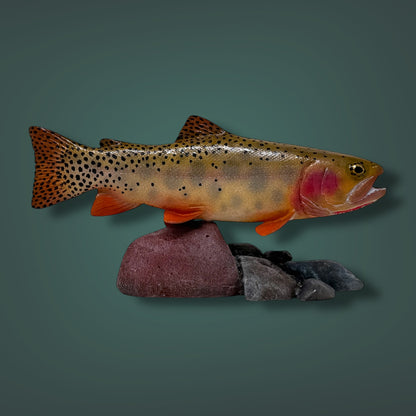 Cutthrout Trout 7” pedestal mount sculpture
