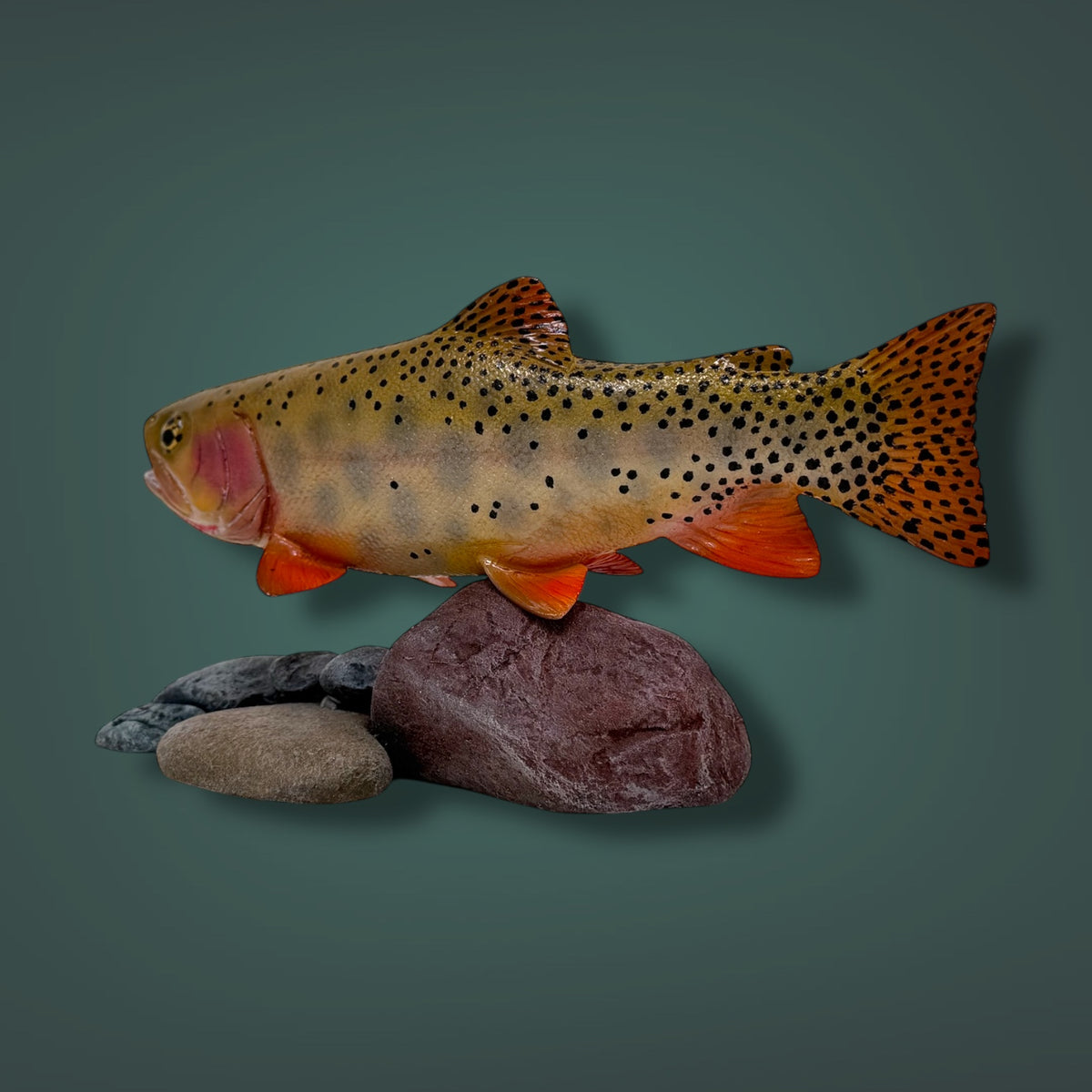 Cutthrout Trout 7” pedestal mount sculpture