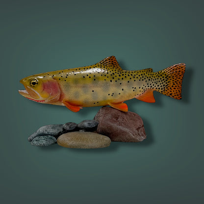 Cutthrout Trout 7” pedestal mount sculpture