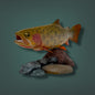 Cutthrout Trout 7” pedestal mount sculpture