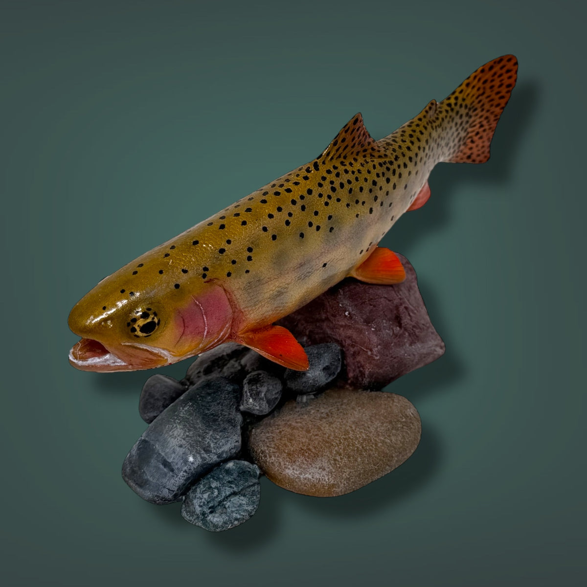 Cutthrout Trout 7” pedestal mount sculpture