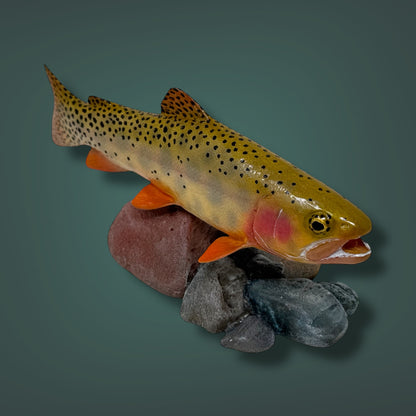Cutthrout Trout 7” pedestal mount sculpture