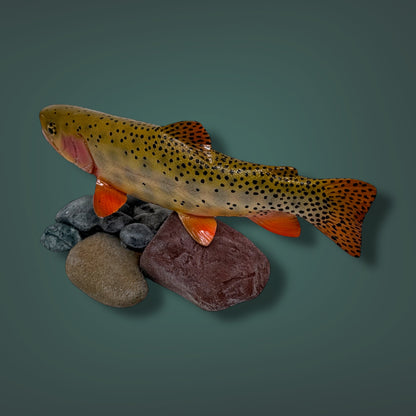 Cutthrout Trout 7” pedestal mount sculpture
