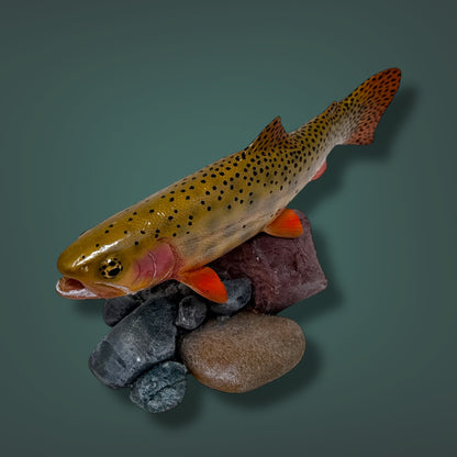 Cutthrout Trout 7” pedestal mount sculpture