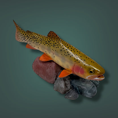 Cutthrout Trout 7” pedestal mount sculpture