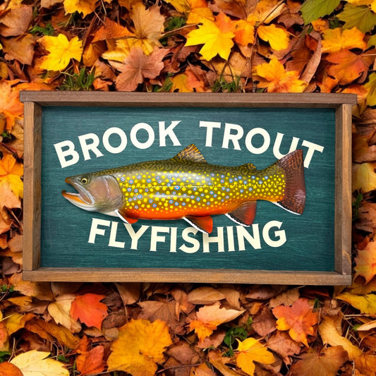 Brook Trout Fly Fishing sign